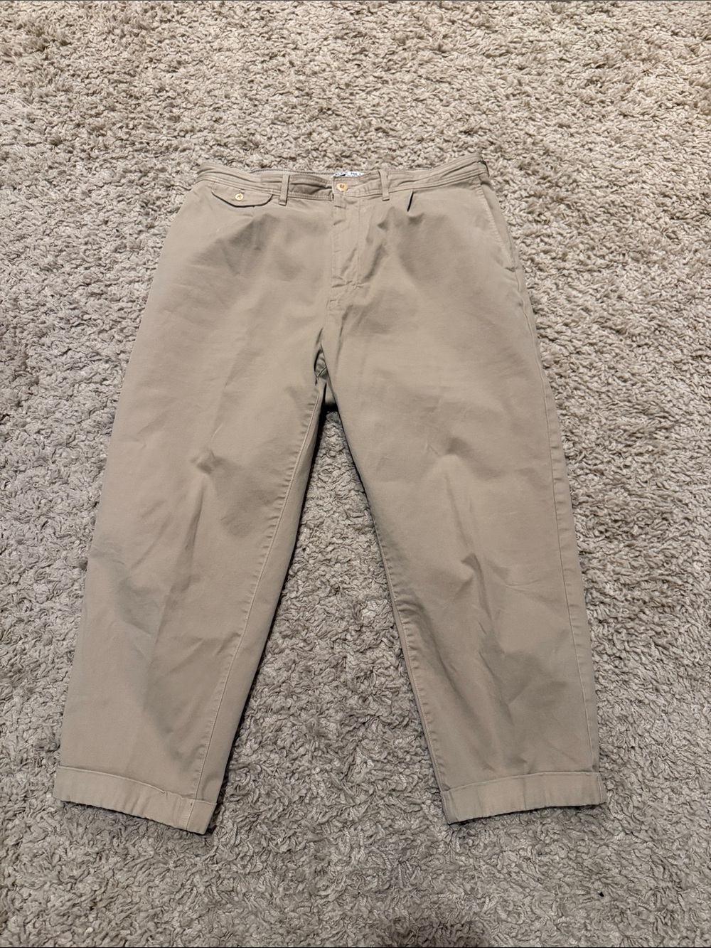 Alex Mill Standard Pleated Pant in Chino 36 W Light Khaki